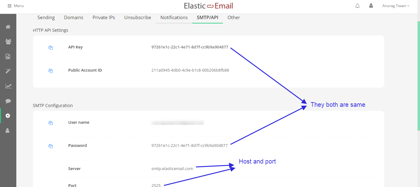 elasticsmtpcredentials