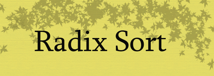 radix sort feature