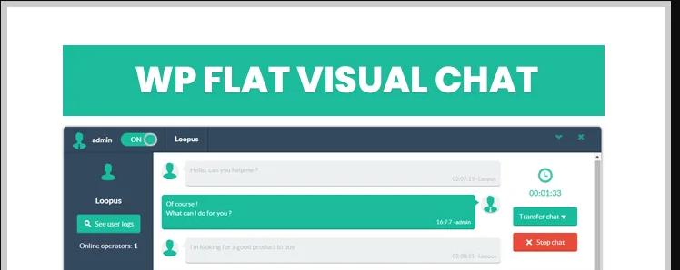 flat visual chat - WordPress chat plugin - live chat box