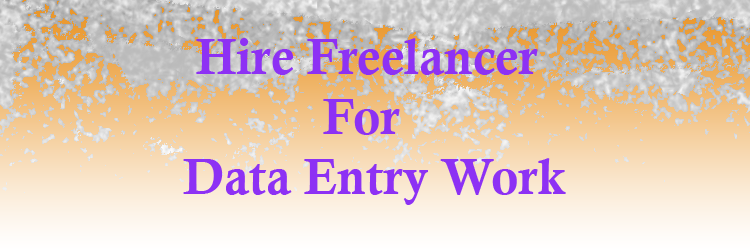 hire freelancer for data entry project