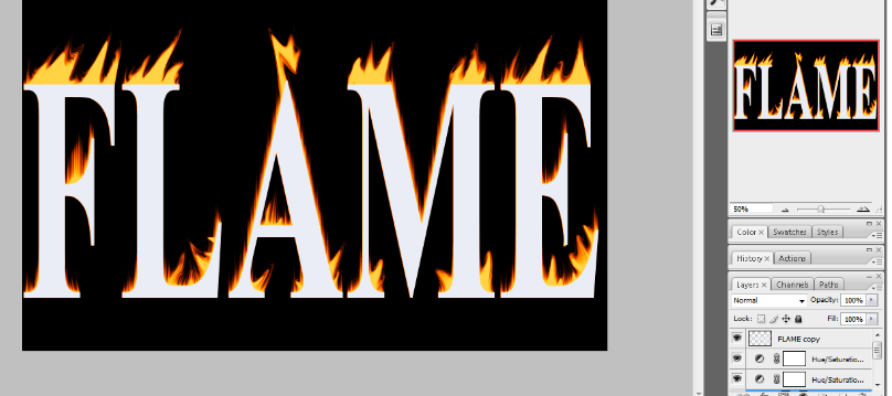 Flaming Hot Fire Text in Photoshop 20
