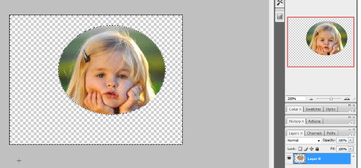 crop the circular image in photoshop 6