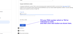 Submit Tax Information Form in Google Adsense for YouTube and Blog 10