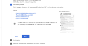 Submit Tax Information Form in Google Adsense for YouTube and Blog 16