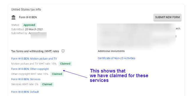 Submit Tax Information Form in Google Adsense for YouTube and Blog 19