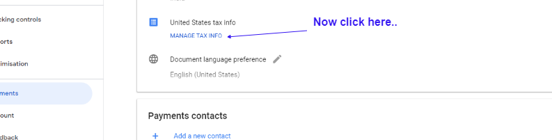 Submit Tax Information Form in Google Adsense for YouTube and Blog 4