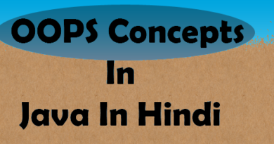 OOPS Concepts In Java In Hindi