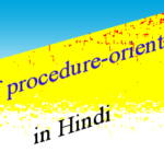 Problems of procedure-oriented language in Hindi
