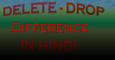 difference between delete and drop in hindi