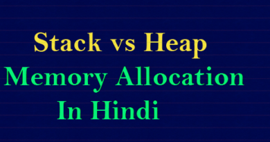 Stack vs Heap Memory Allocation In Hindi