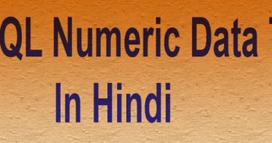 mysql numeric data type in hindi