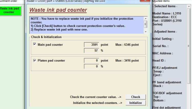 waste inkpad counter setting5