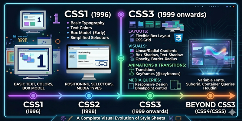 History of CSS in hindi content img