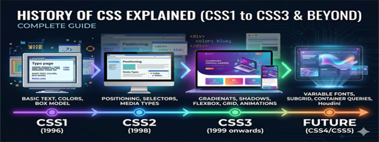 History of CSS in hindi-feature img