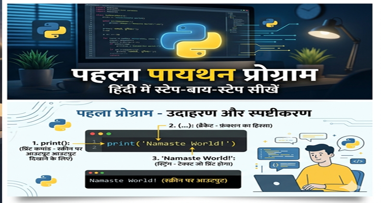 First Python Program Explained In Hindi content img