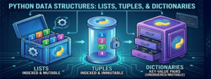 Python lists vs tuples vs dictionaries feature img