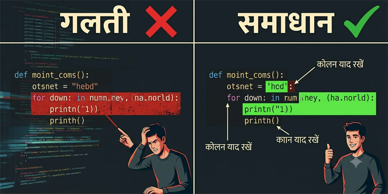 Common Python Errors Explained In Hindi content img