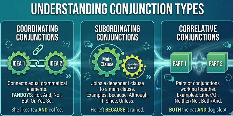 Conjunctions in English Grammar content img