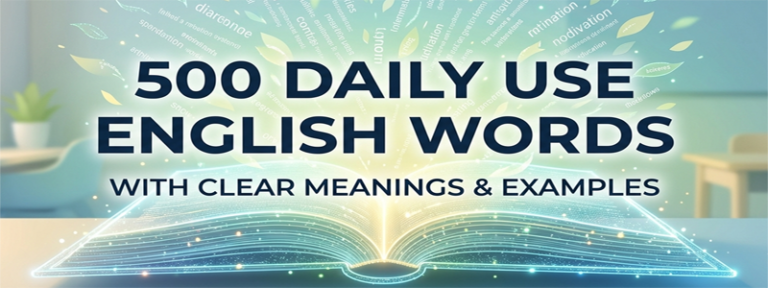 500 Daily Use English Words with Meaning feature img