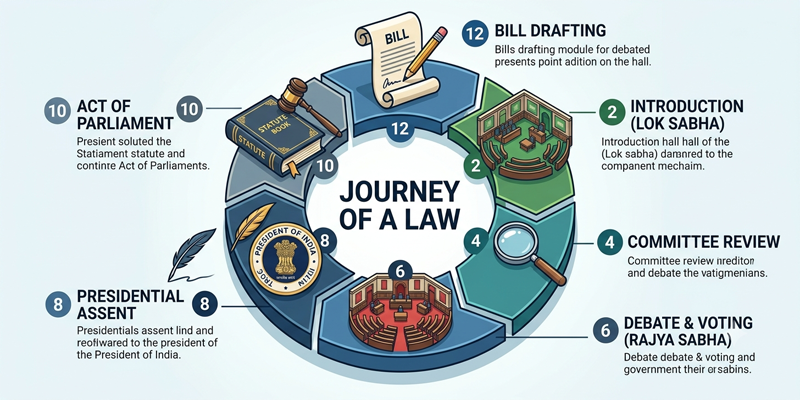 How Laws Are Made in India content img